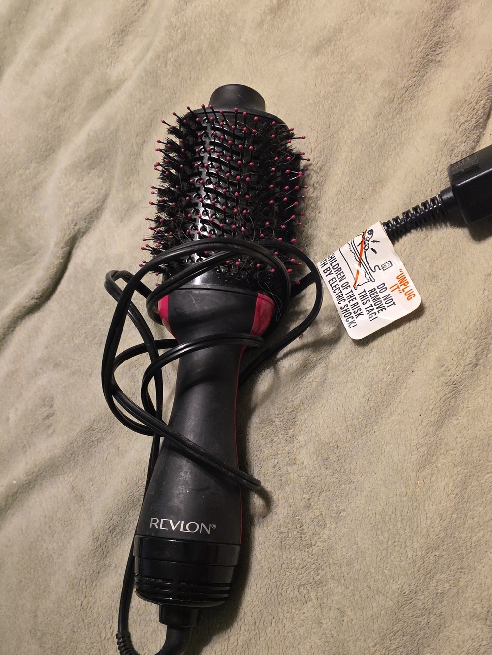 Revlon Black and Pink Round Hot Air Brush